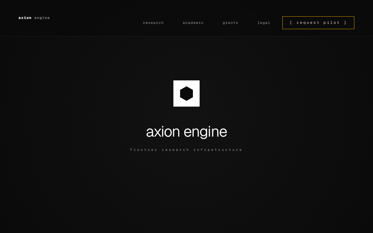 Axion Engine website design